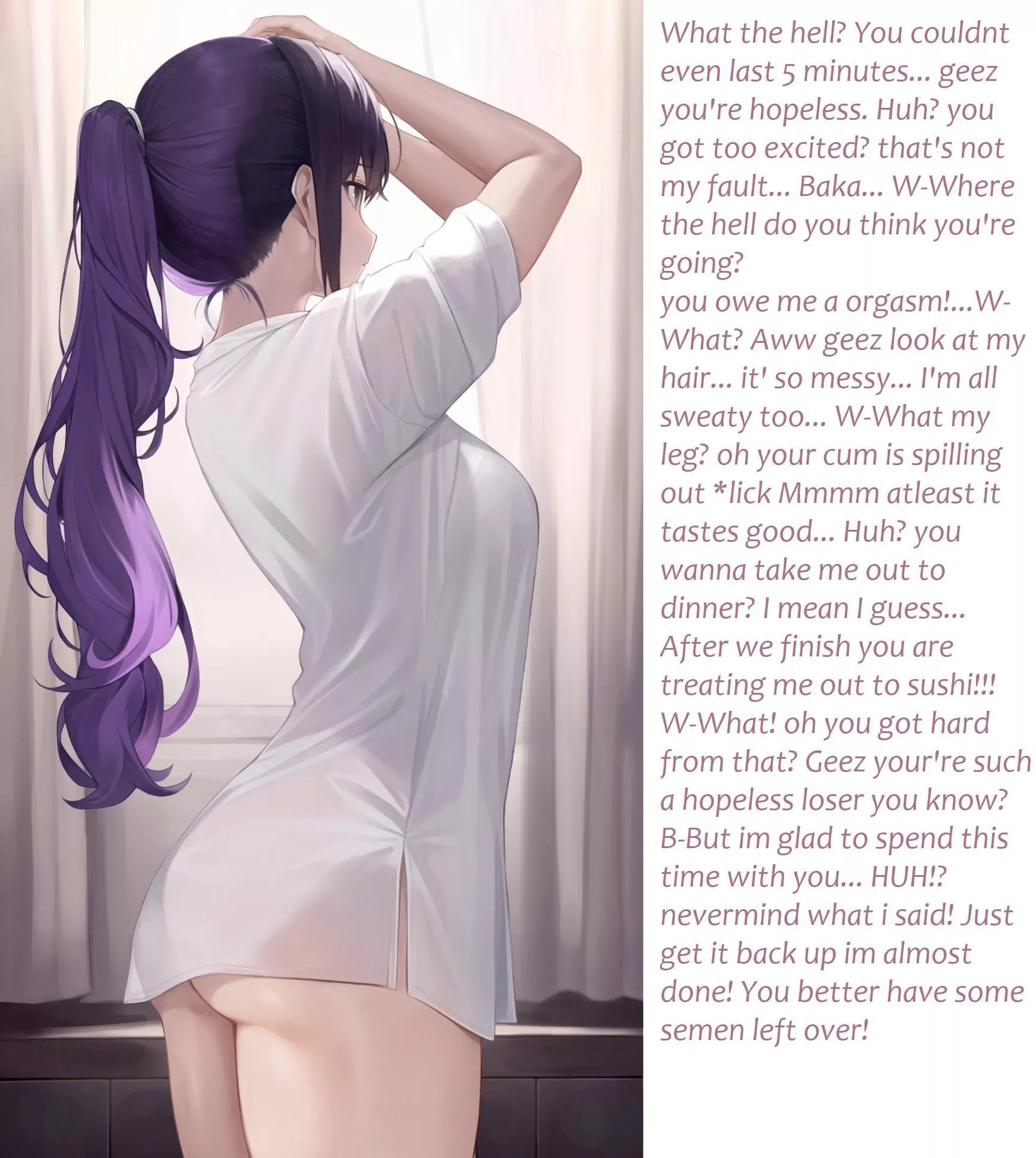 Your Tsundere FWB is mad at your for cumming too quickly [Tsundere] [Cum] [After] [MalePOV]