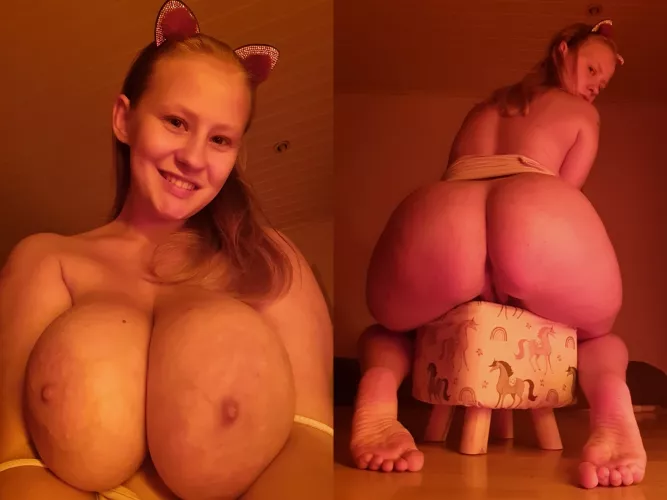 And what is there to describe much. You can see for yourself how huge and crooked everything is. I have a question....Should I sit on your dick with my front or back.