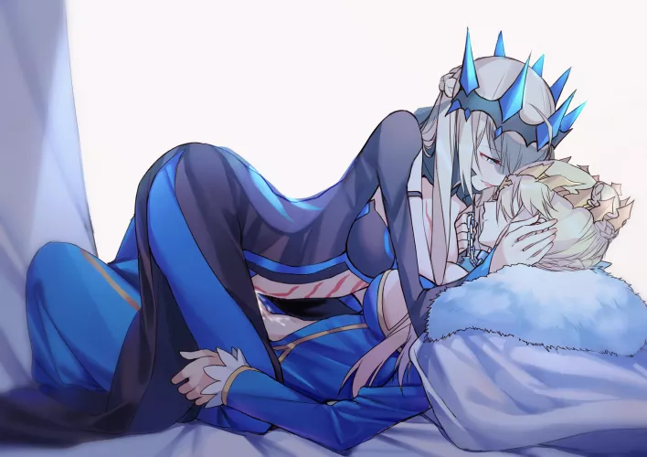 Artoria and Morgan having some fun together