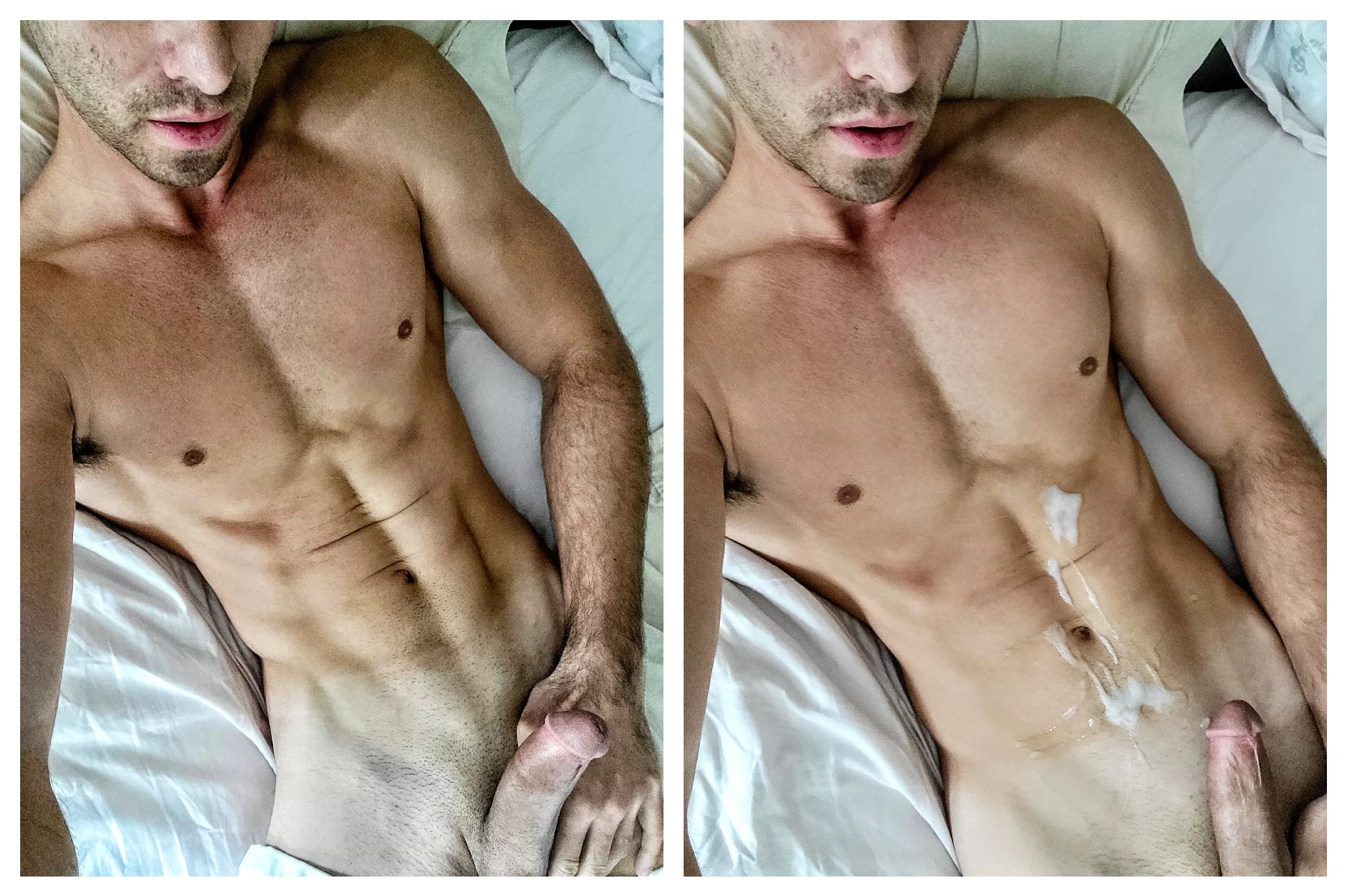 before and after you tell me I'm a good boy