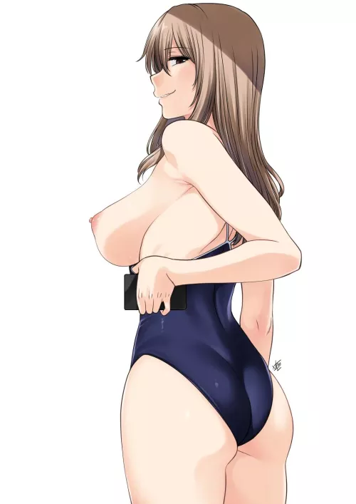 Clair Aoki in her swimsuit