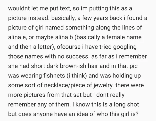 does anyone know this girl?