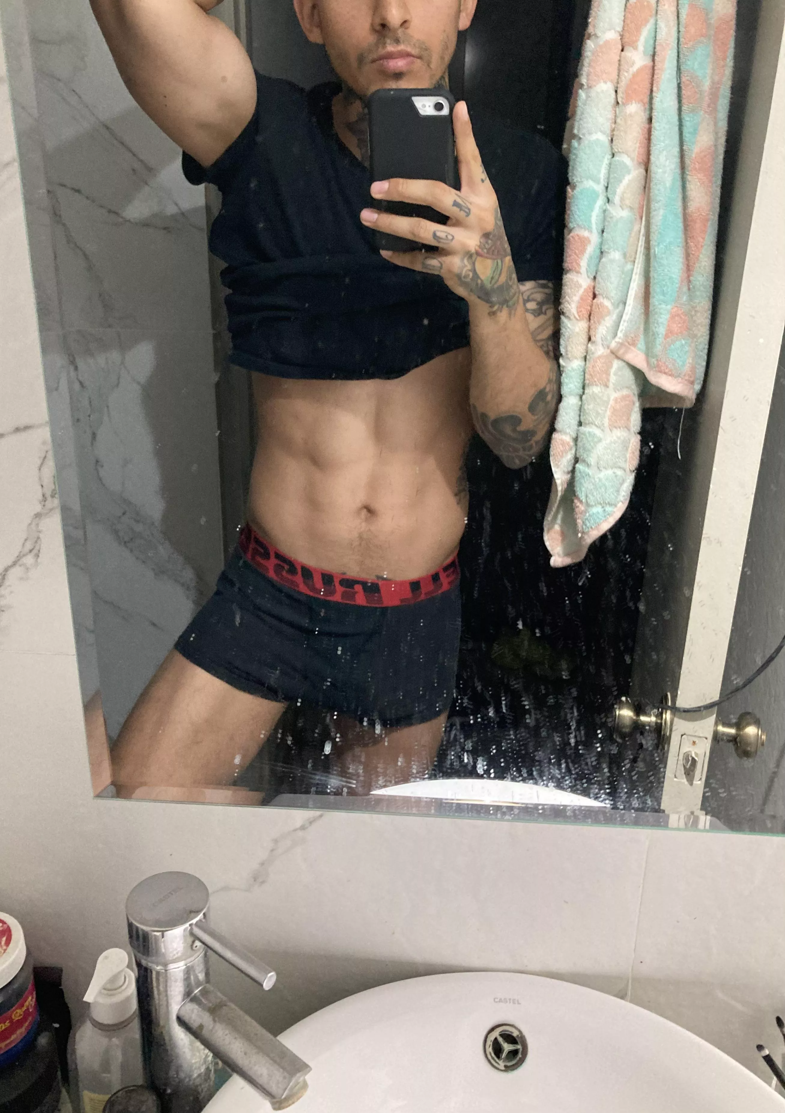 Excuse my dirty mirror.