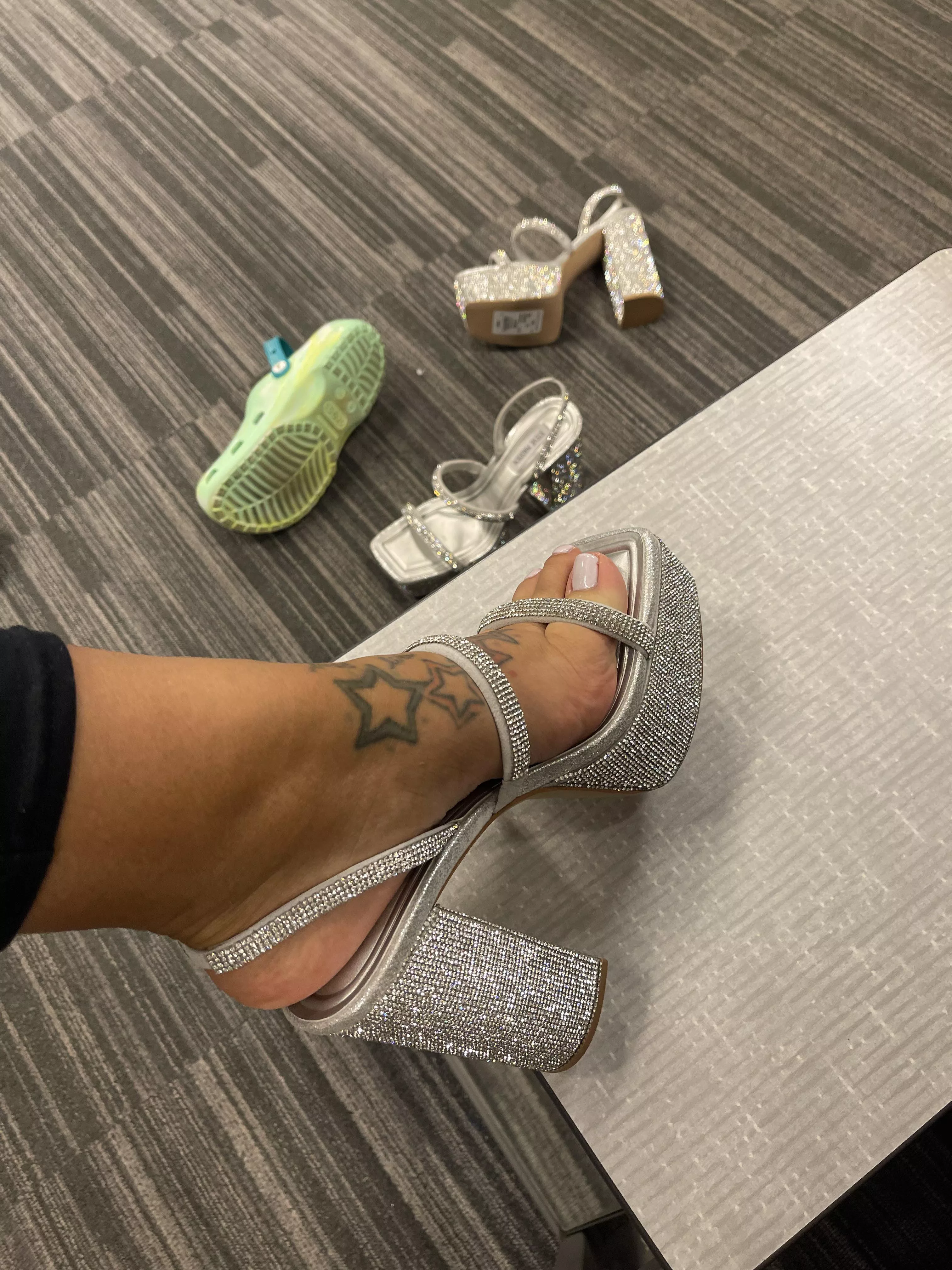 Feet and bling. What more could you need?