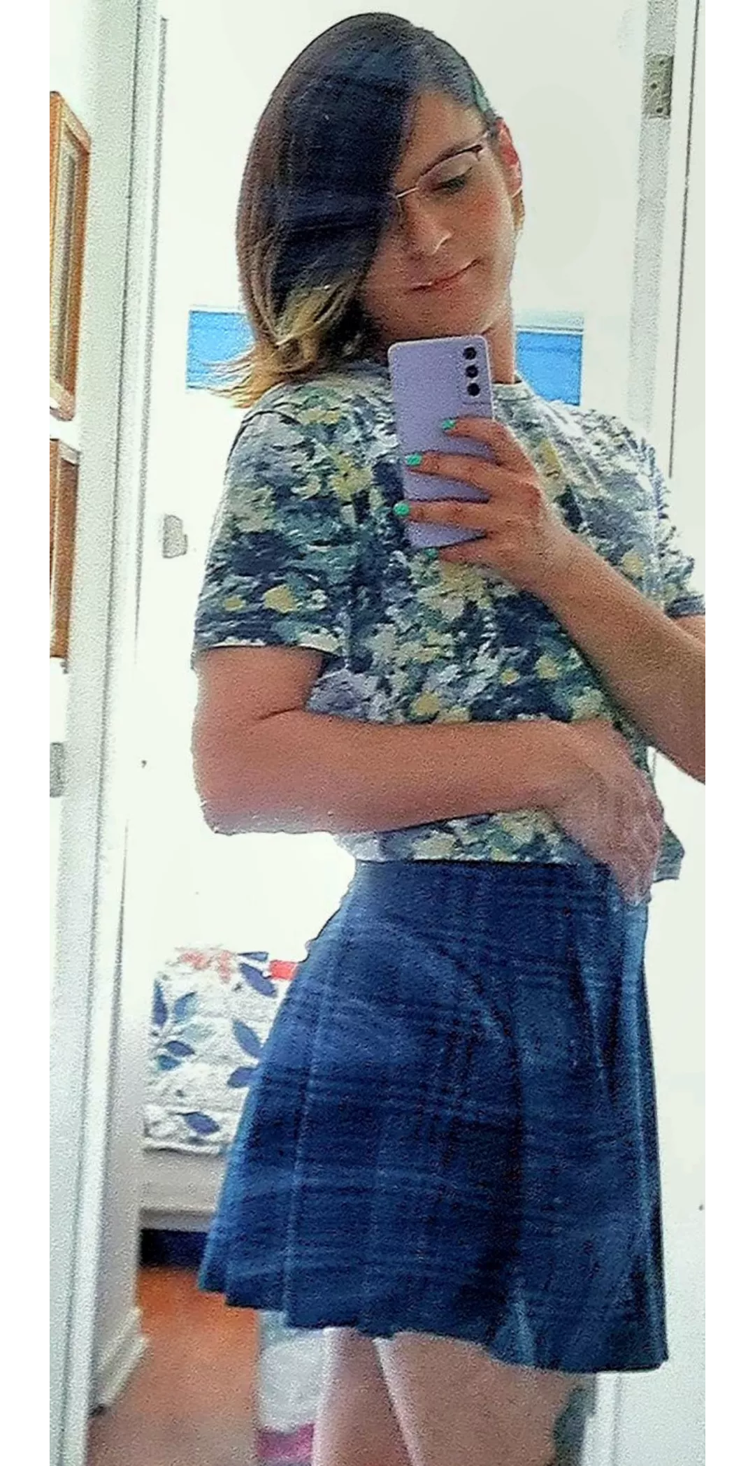 first time wearing a skirt