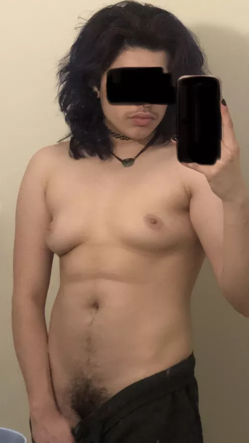 goth trans daddy with soft tits💜🕷