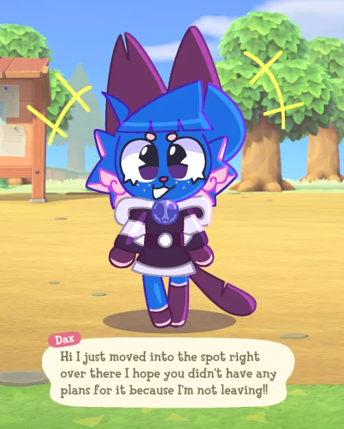 help this new villager won't leave me alone (art by me @fridgenstuffs on twitter)