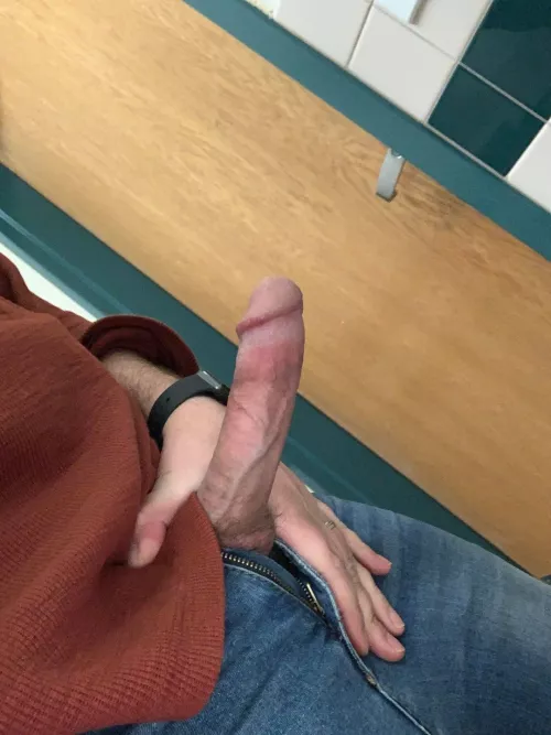 Horny daddy cock at work