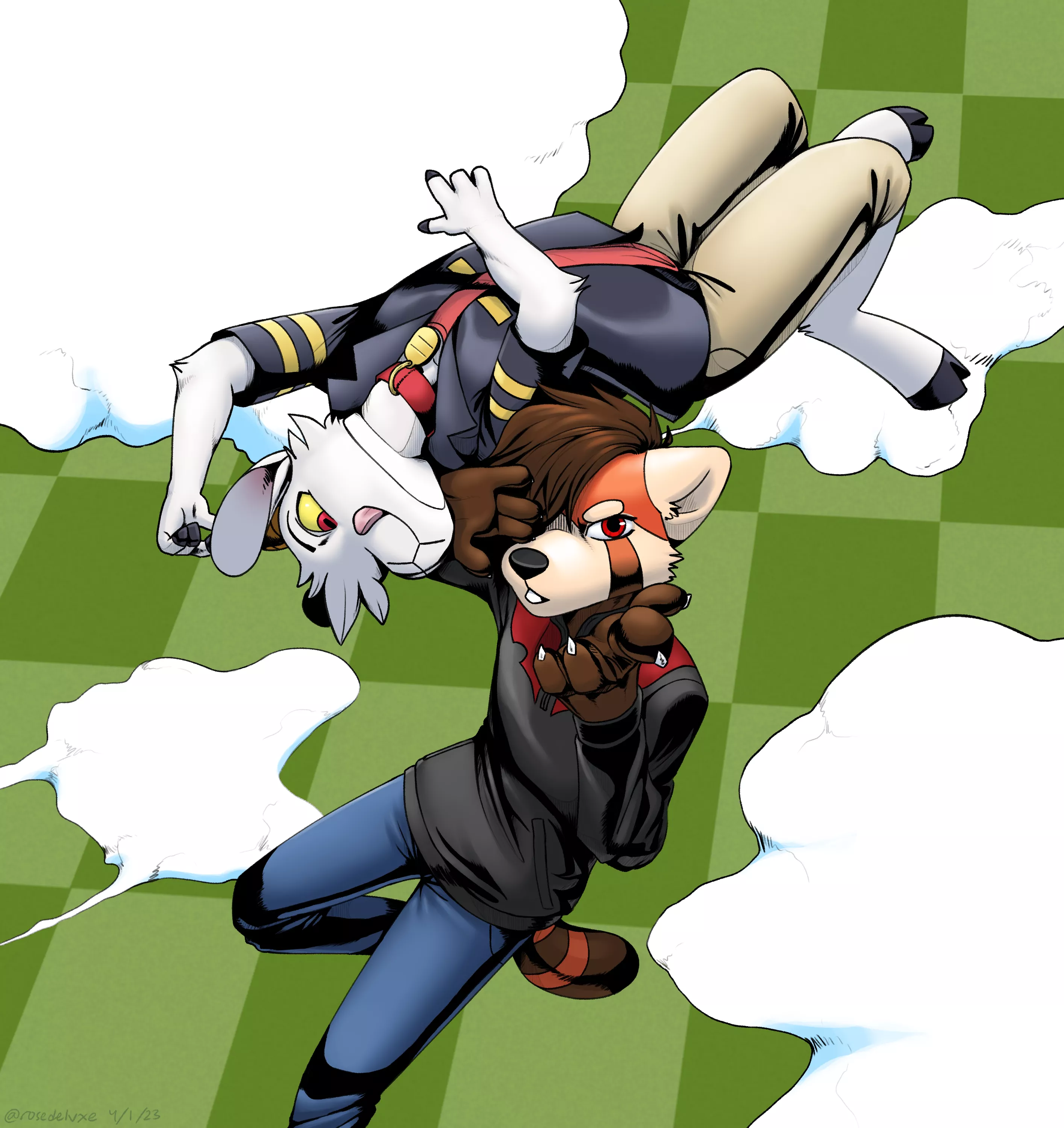 jojo posing in the clouds [OC]