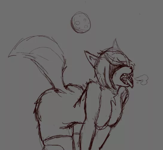 Just a doodle, 2B -> werewolf