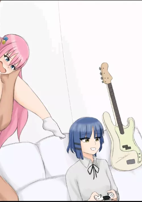 LF Color Source: socks 2girls, 1boy, , long hair, pink hair, blue eyes, open mouth