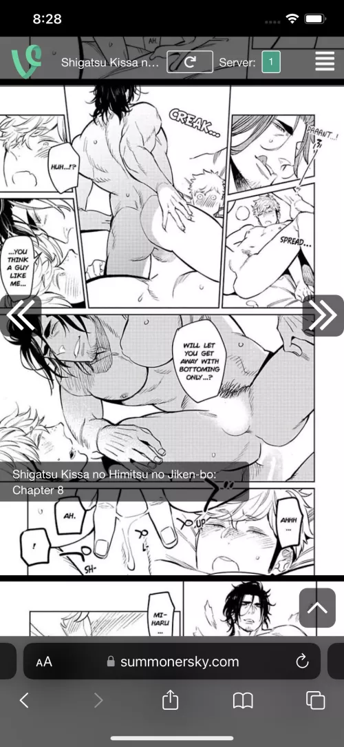 Love me some switch action, muscular uke🥰 [Shigatsu Kissa no Himitsu no Jiken-bo]