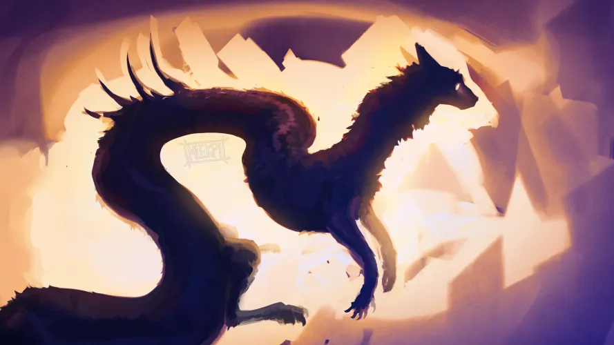 noodle dwagon painting | art by me - Mlekpi