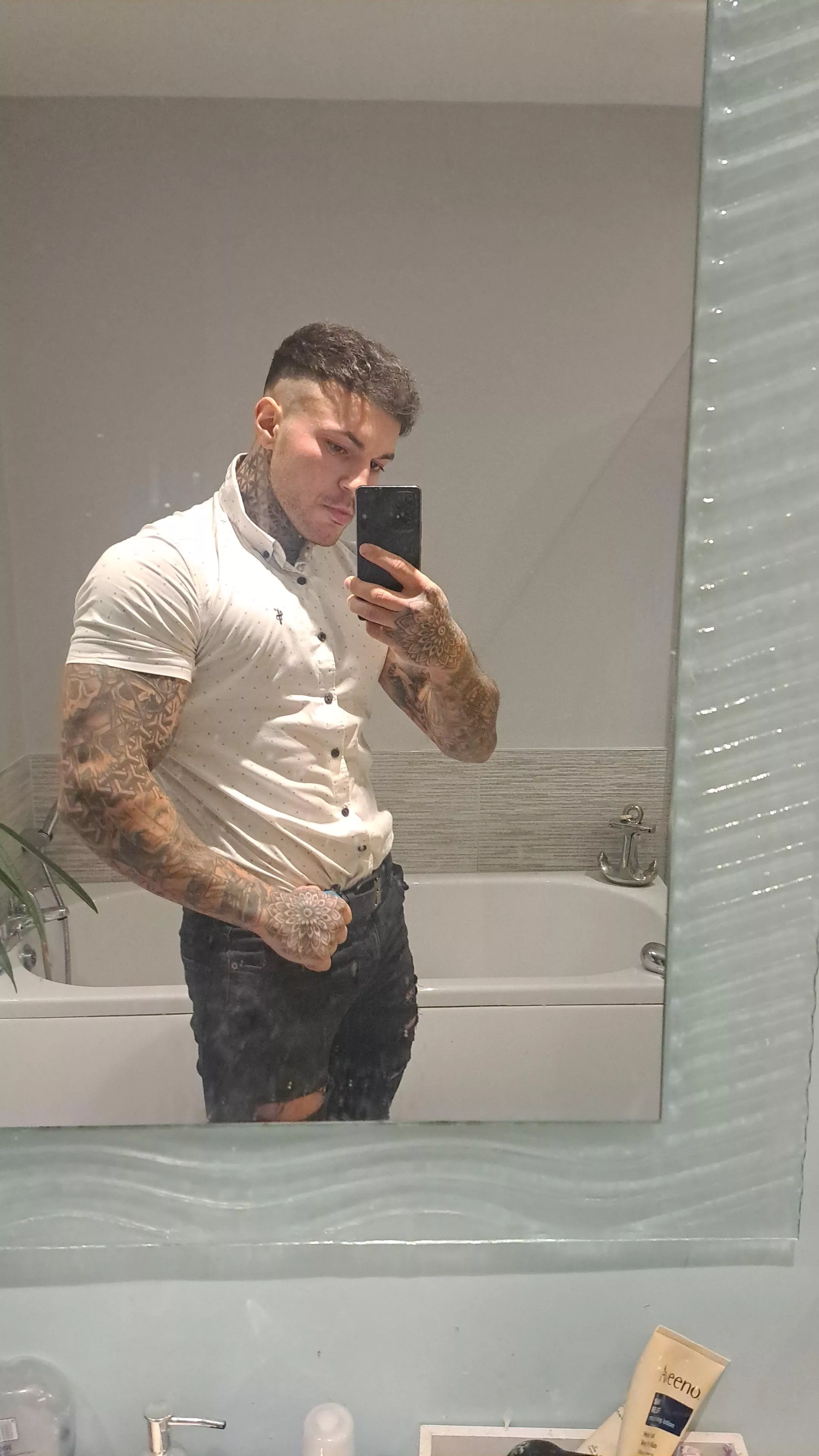 Old job uniform was lit..