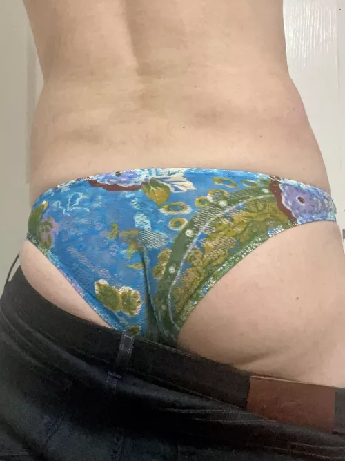 Panties under jeans is the best feeling