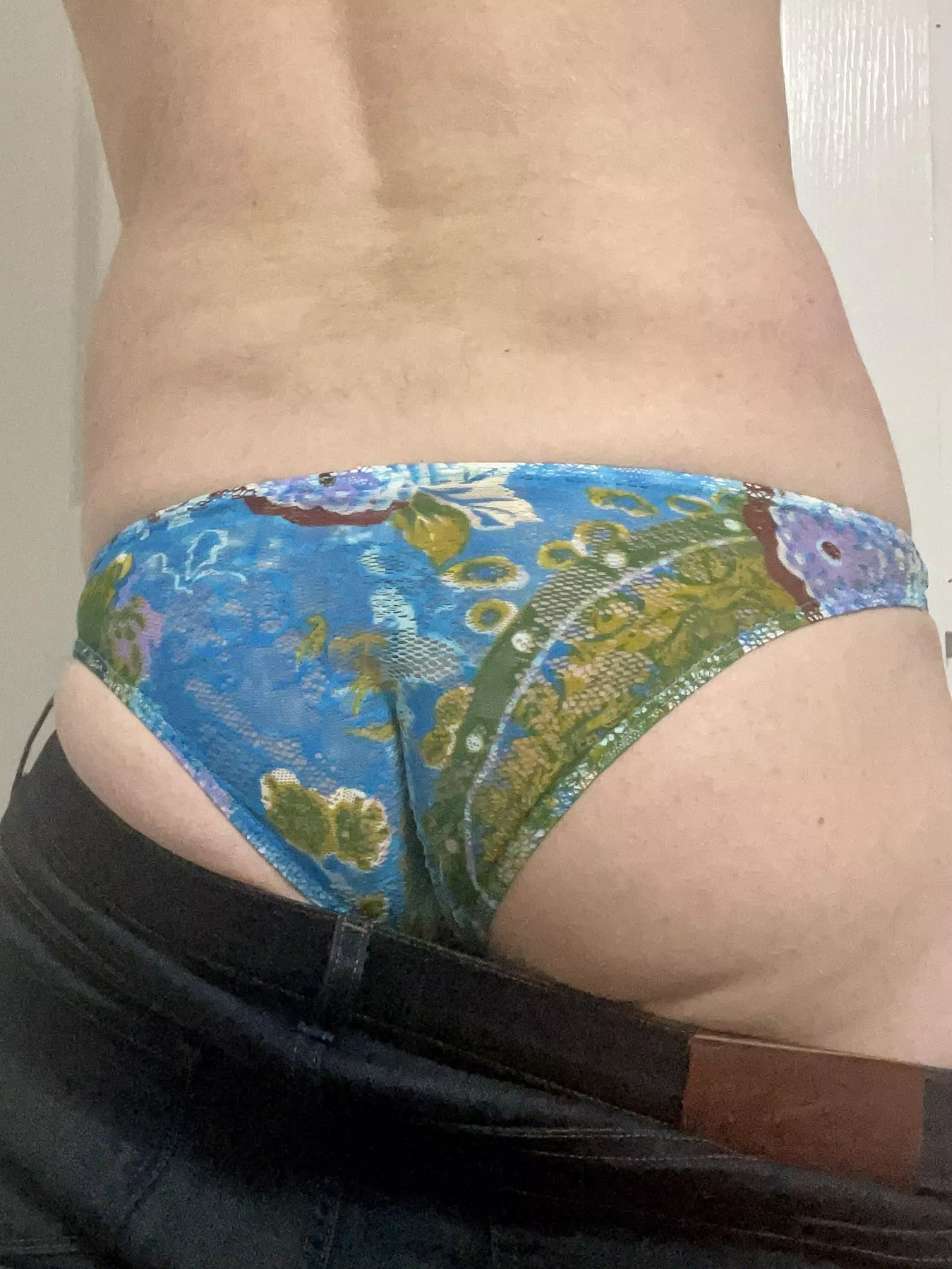 Panties under jeans is the best feeling