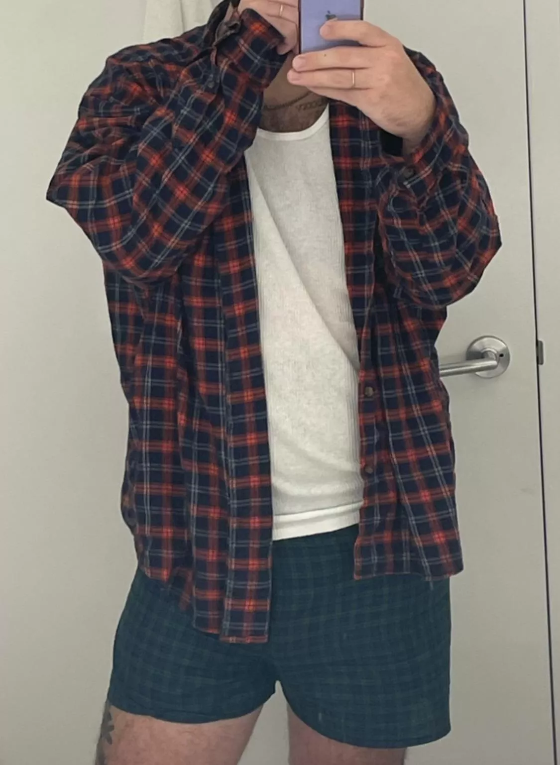 plaid on top, plaid on the bottom