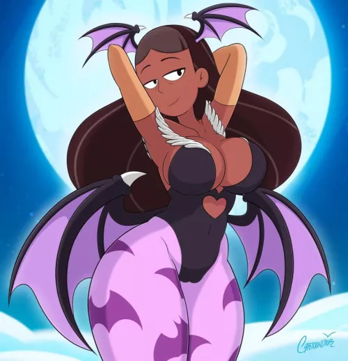 Priyanka as Morrigan Aensland (cartoonsaur)