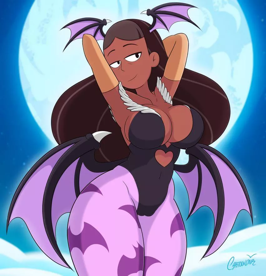Priyanka as Morrigan Aensland (cartoonsaur)