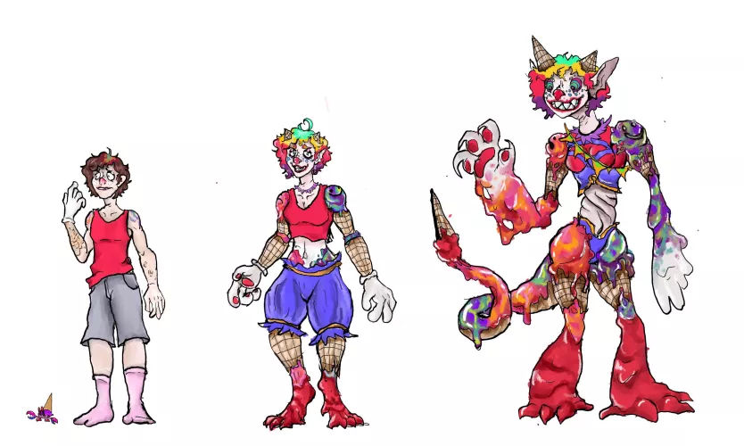 Reject Humanity, Become Clown (M Human -> F Clown, by me)