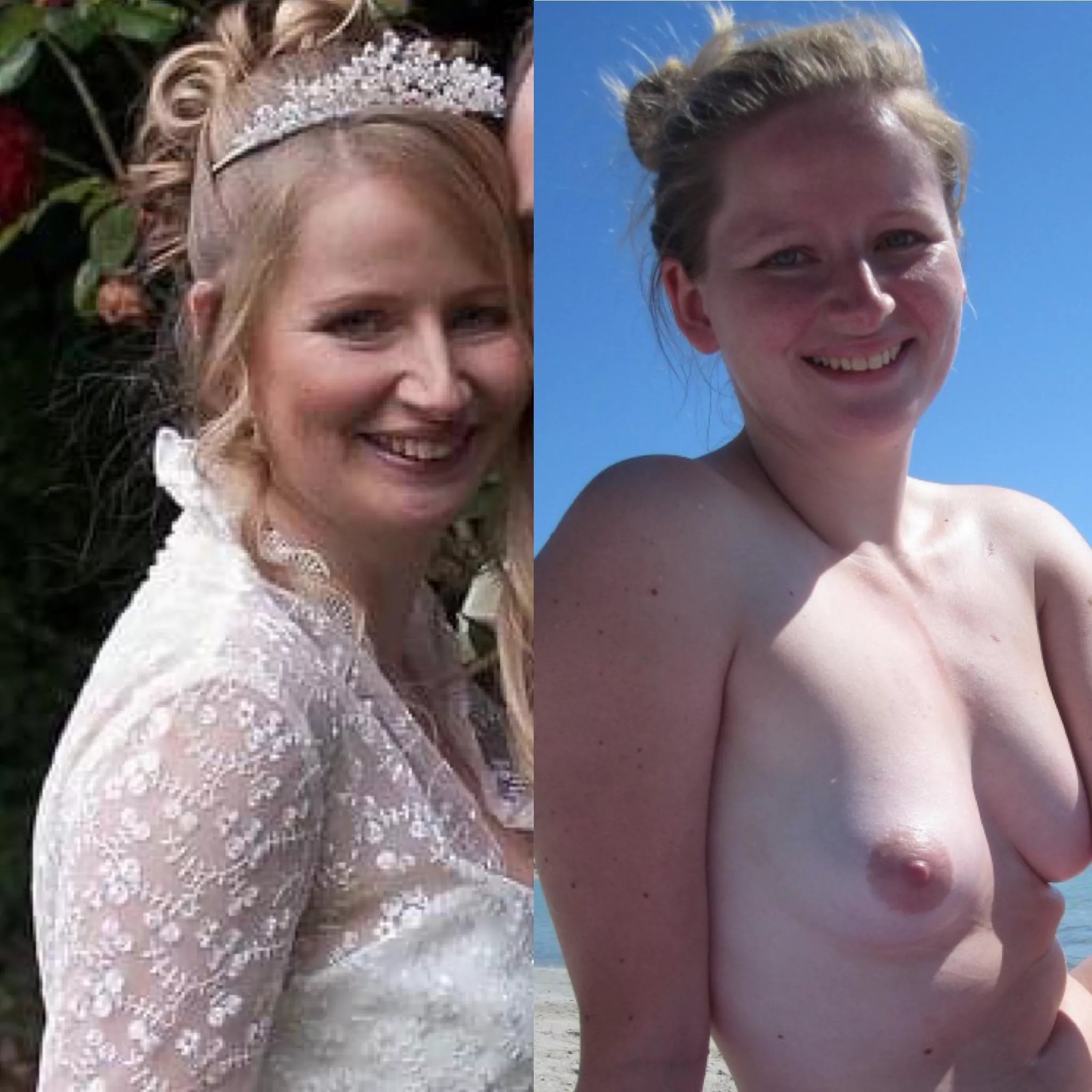 Sexy bride at the beach