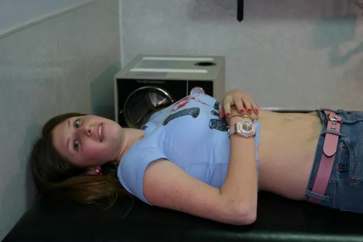 The last view of my unpierced tummy