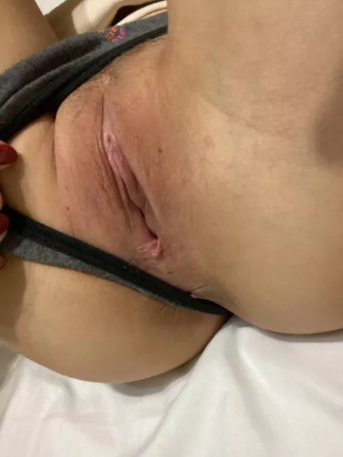 This tiny panties are better to the side