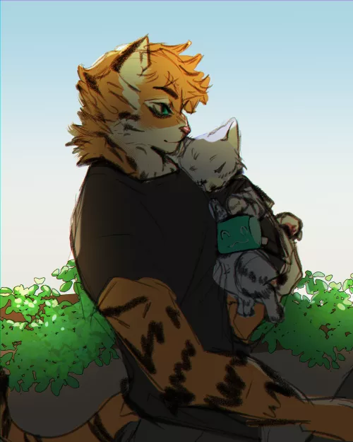 Tiger dad (art by me twitter: Queasy_evol)