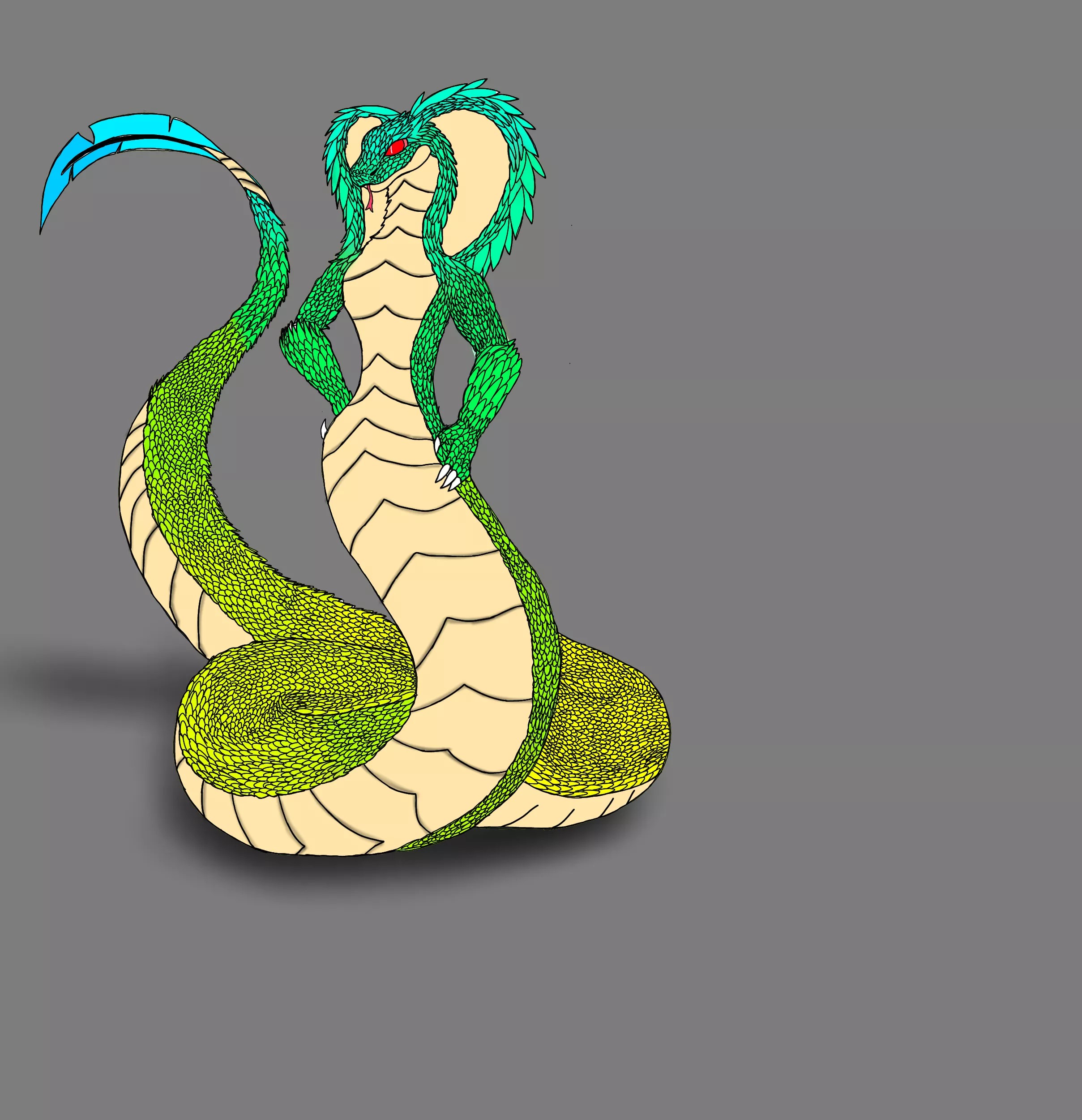 U saw snakes before, but have u seen snakes with feathers? (art by me)