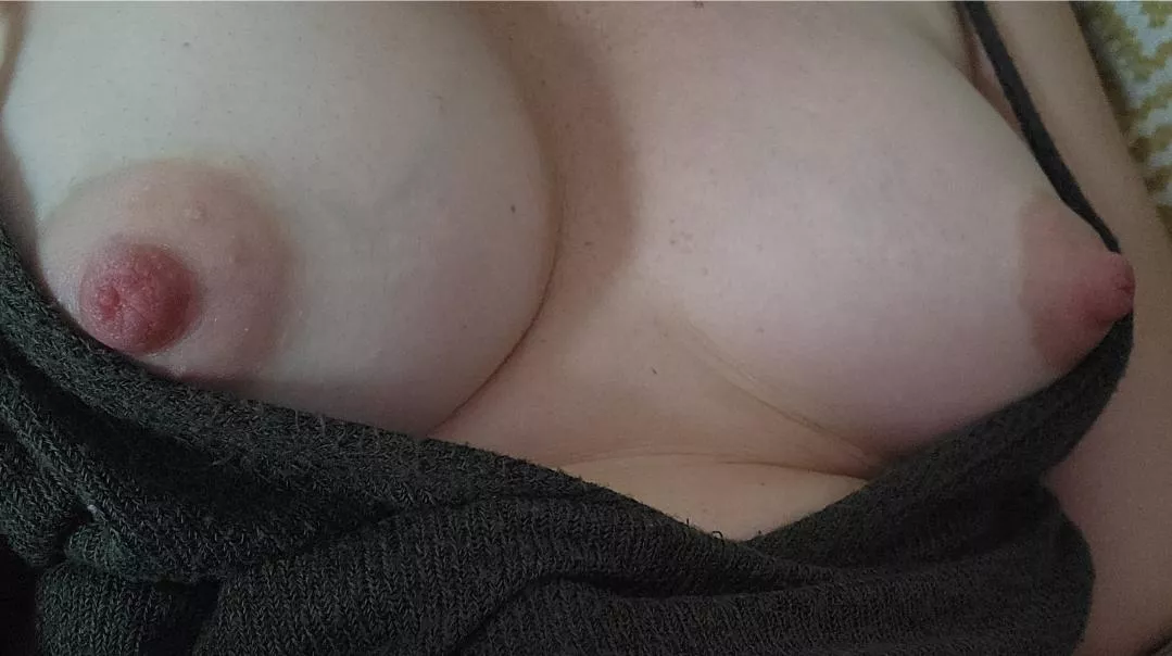 Who wants to bite these puffy nipples?