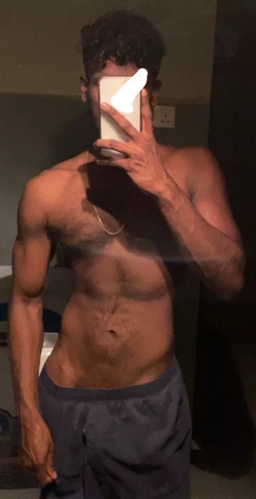 You walk in on me flexing, what do you do next, boy?