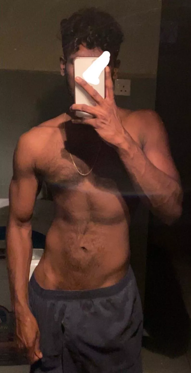 You walk in on me flexing, what do you do next, boy?