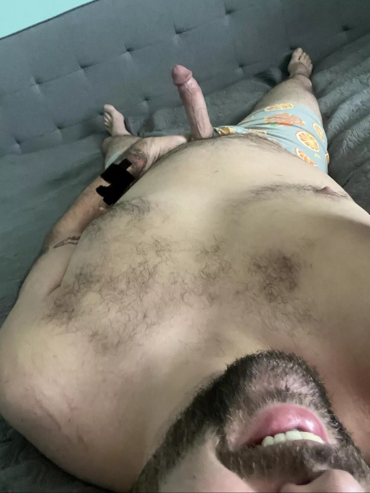 [35] Would you sit on my beard or my cock?