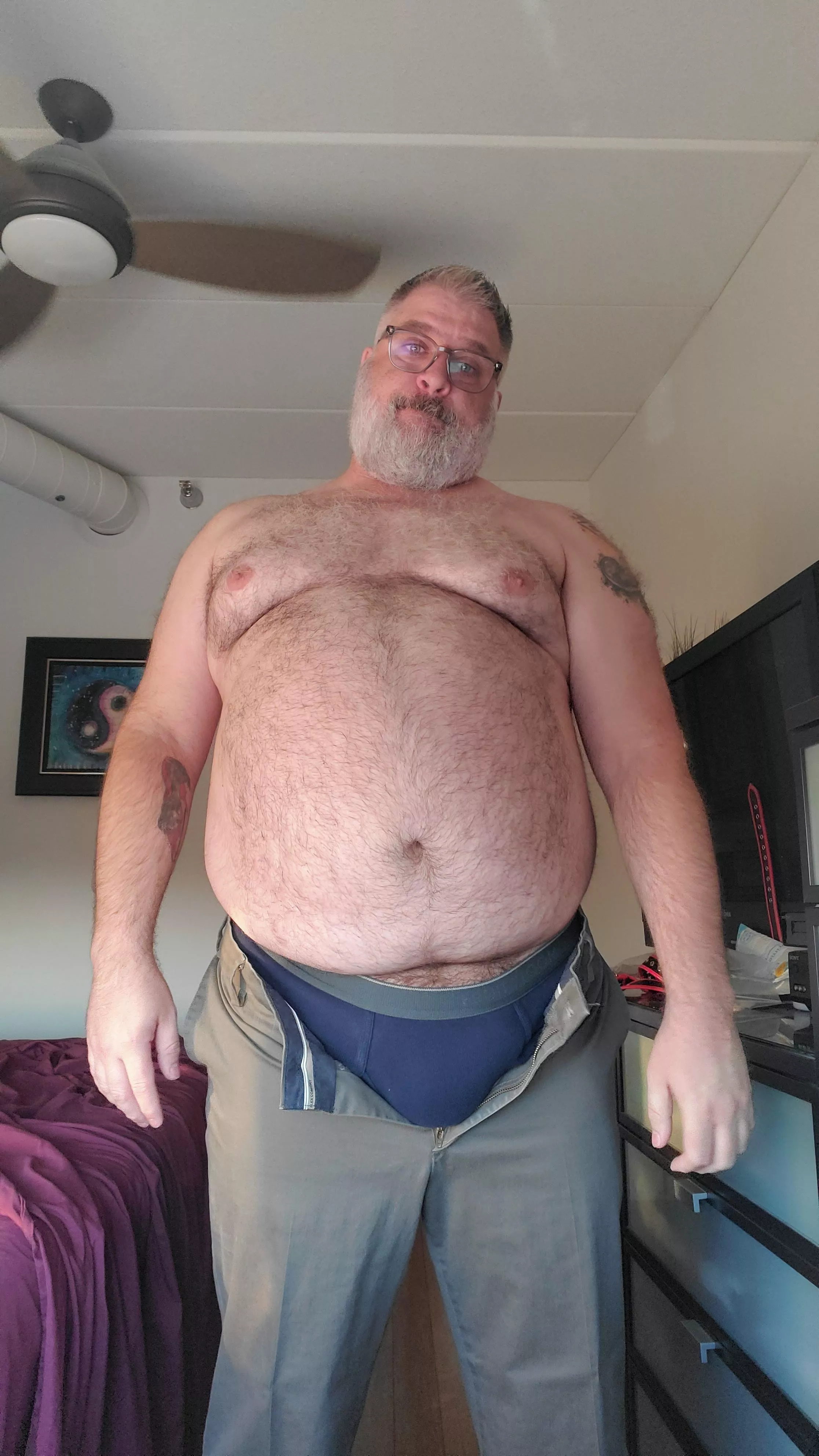 (40s) It's great coming home and stripping down