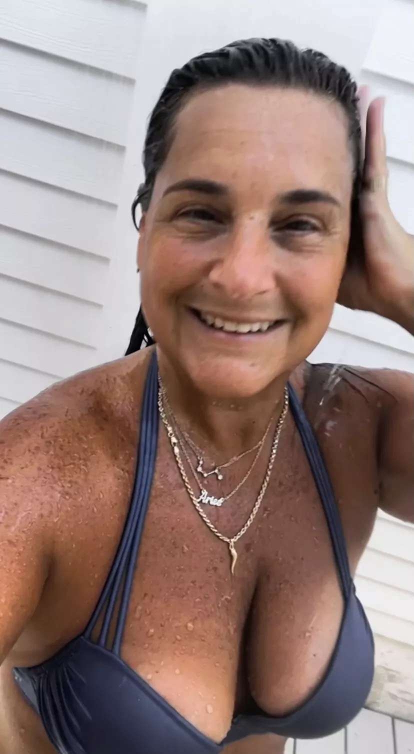52 YO Mom enjoying my shower time in my outdoor shower. Getting wet is something I love! Haha. Enjoy your day!