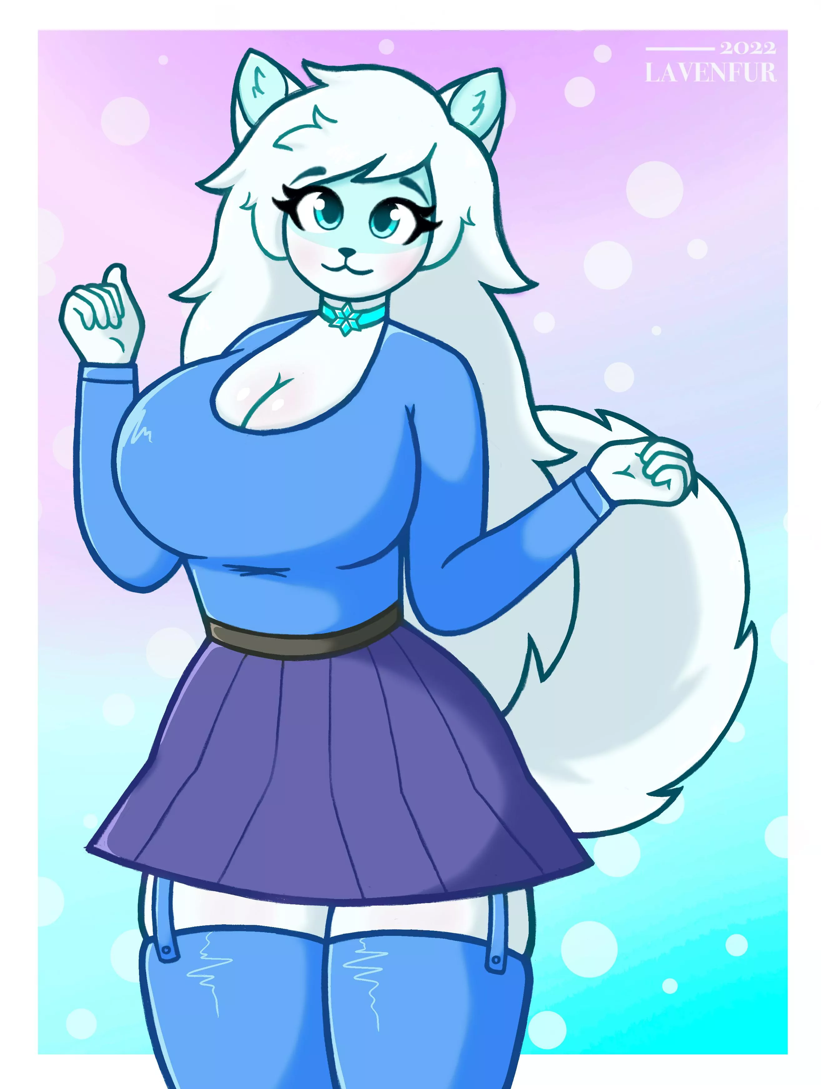 ‪Art raffle prize for @SnowtailVeil ❄️ (By me: @Lavenfur on twitter)‬