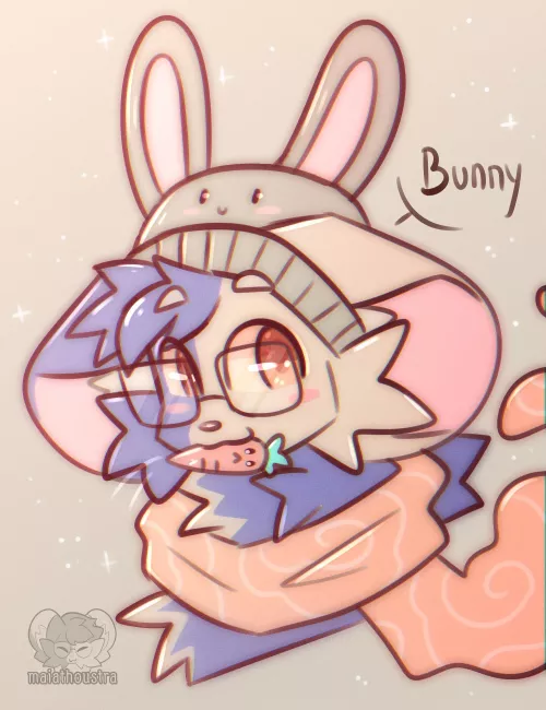 Bunny hat ~ art by me @maiathoustra