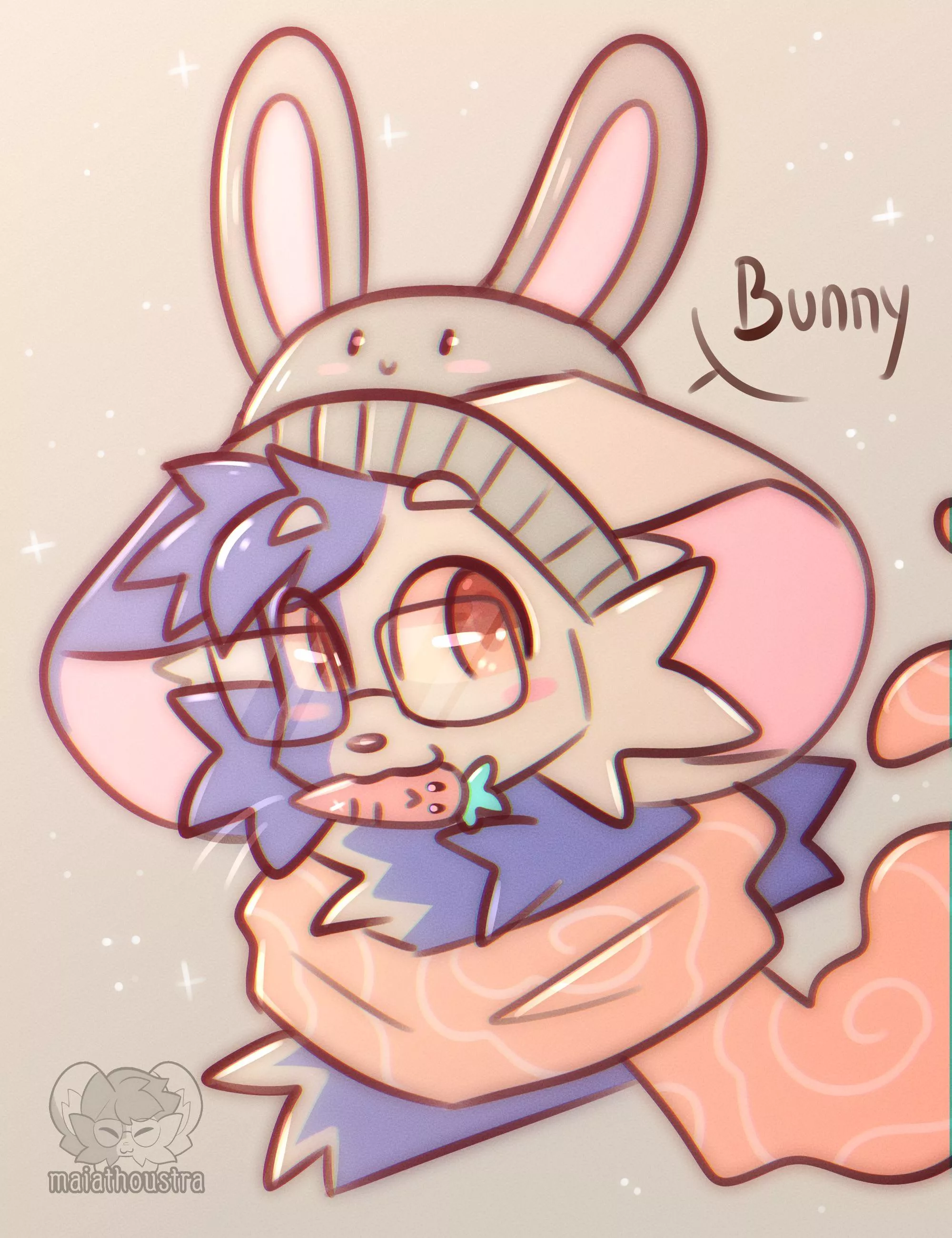 Bunny hat ~ art by me @maiathoustra