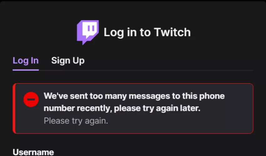 Cant login to twitch.