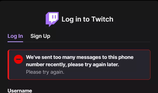 Cant login to twitch.