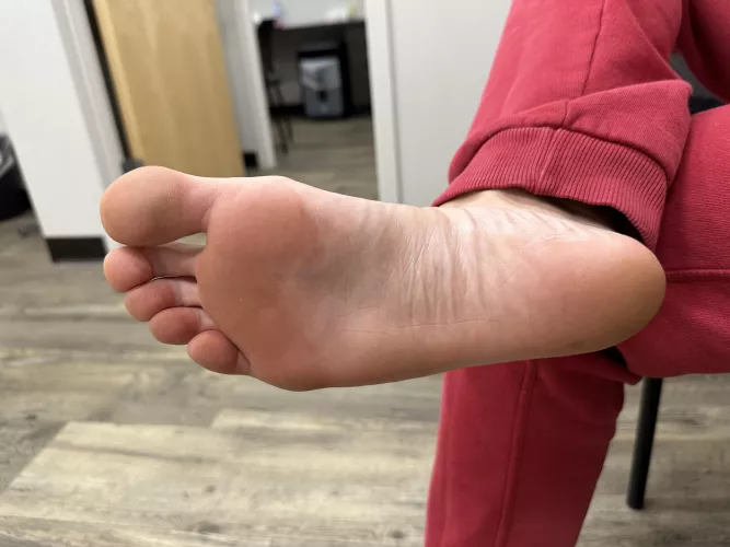 Cheeky sole pic in the doctor’s waiting room