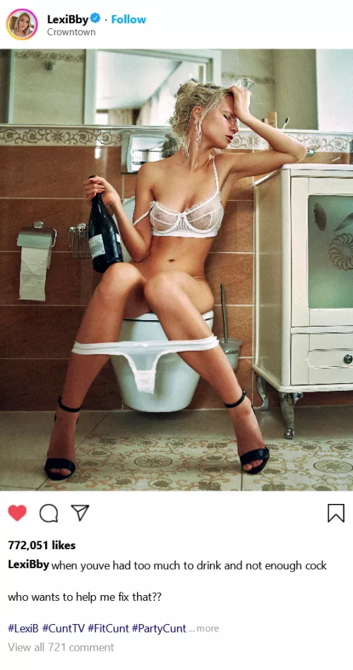 (cuntagram) @LexiBby - getting fucked cures hangovers, right??