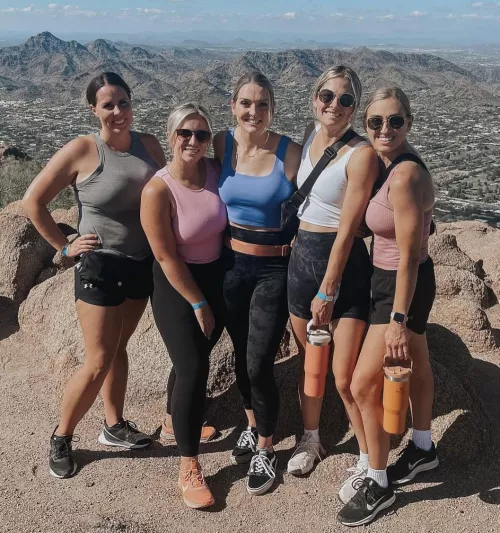 cute gals out on a hike