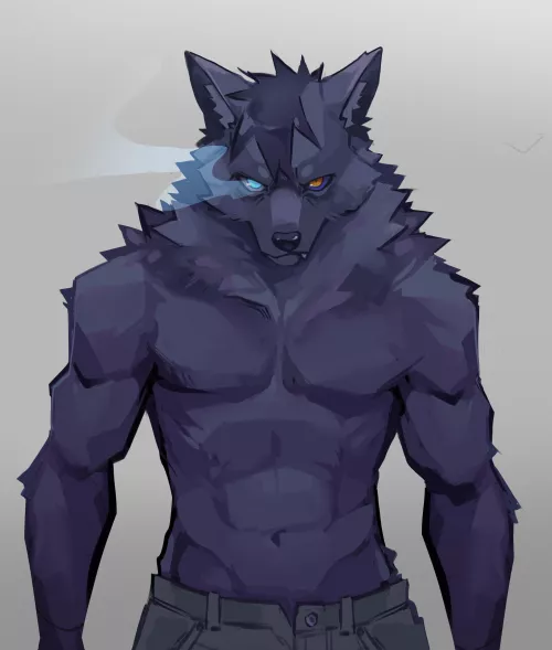 Did this commission recently for wolfcry144 [art by me] he looks into you 😳