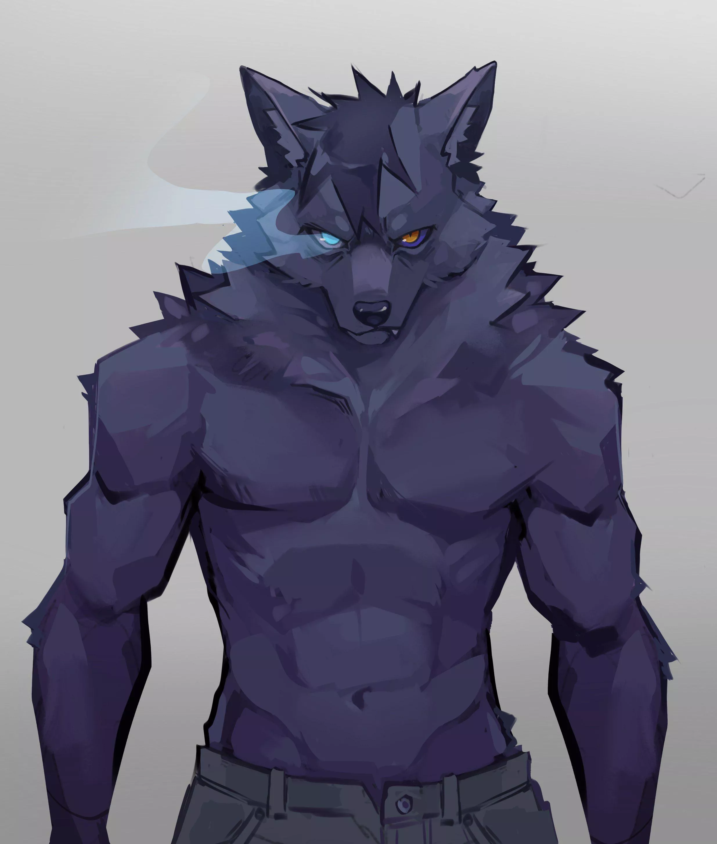 Did this commission recently for wolfcry144 [art by me] he looks into you 😳