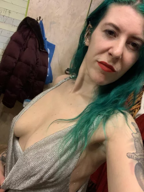 Enjoying the braless view