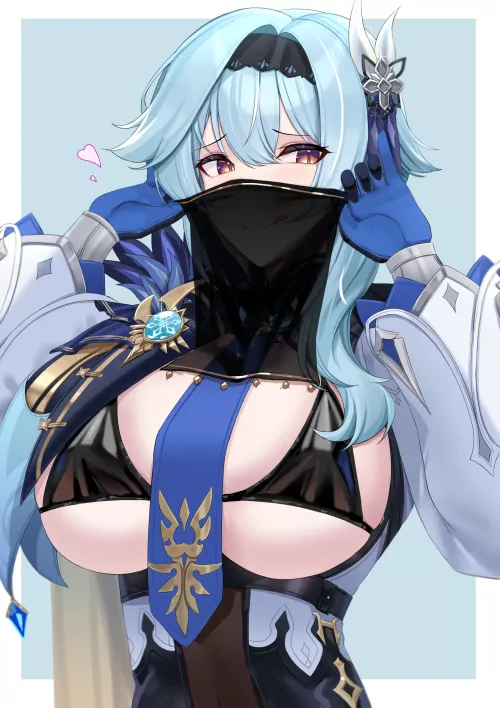 Eula Wearing Black Veil (Genshin Impact)