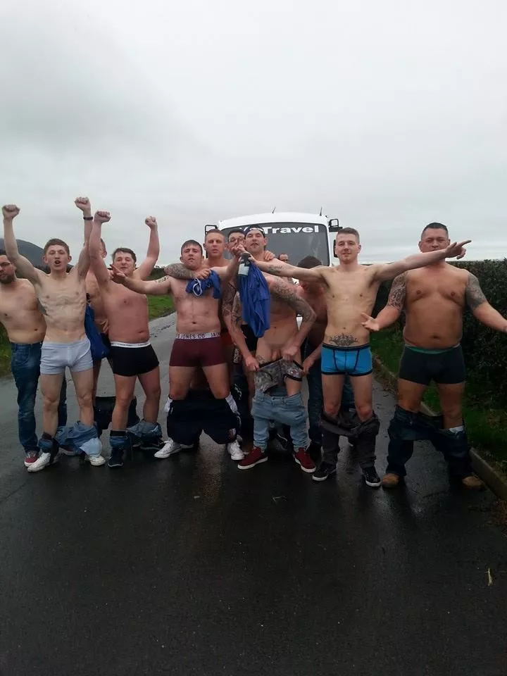 In the middle of the road