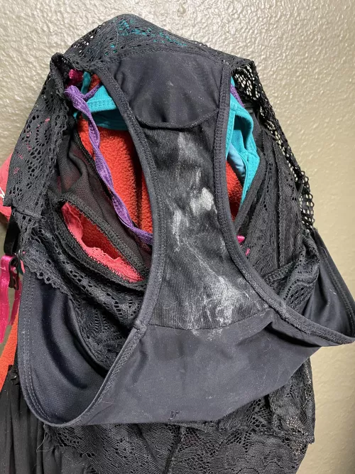 Just another day…making messy panties…