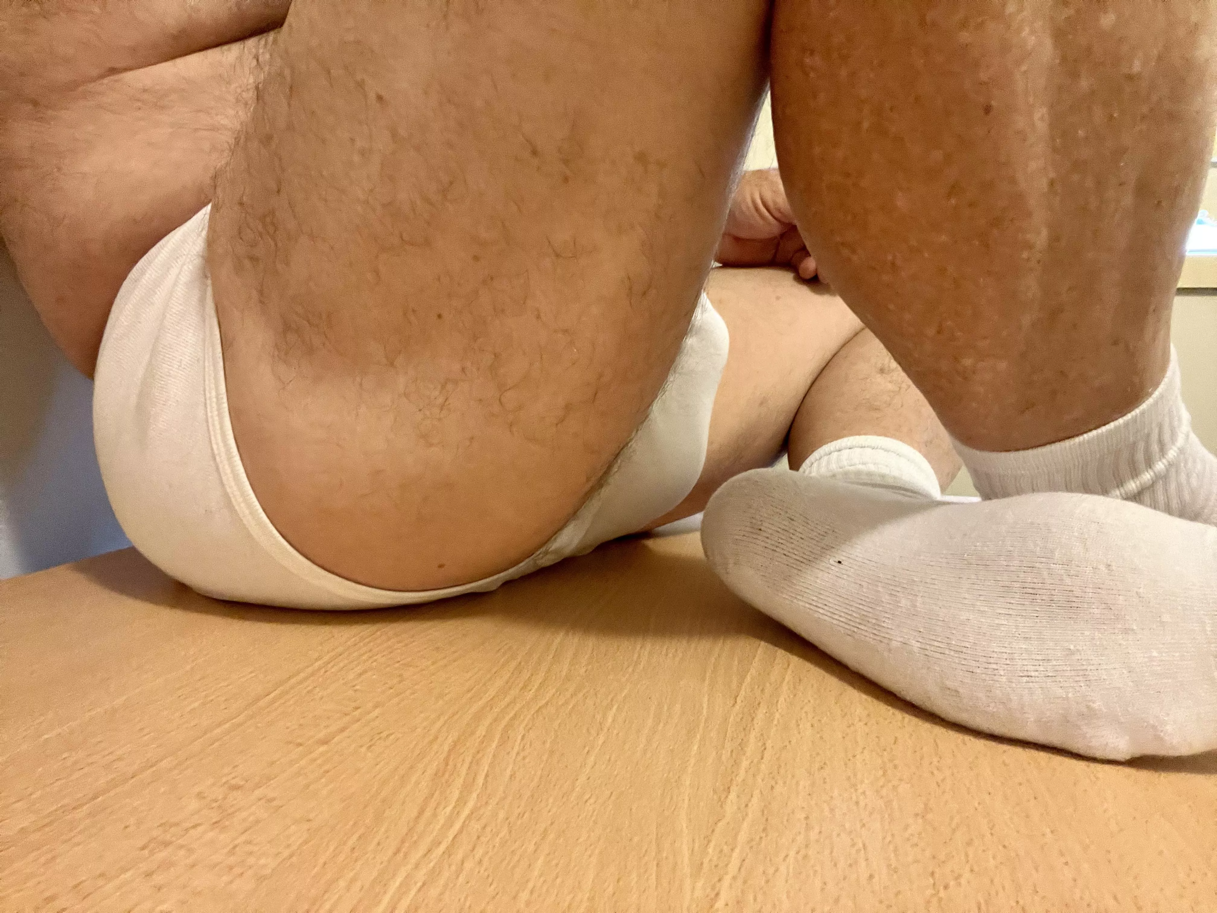 Lazy Saturday. Your dad just providing just a peek